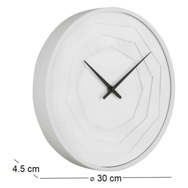 Horloge ronde en bois Origami 30 cm - 6