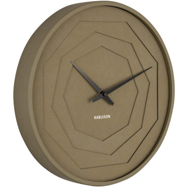 Horloge ronde en bois Origami 30 cm
