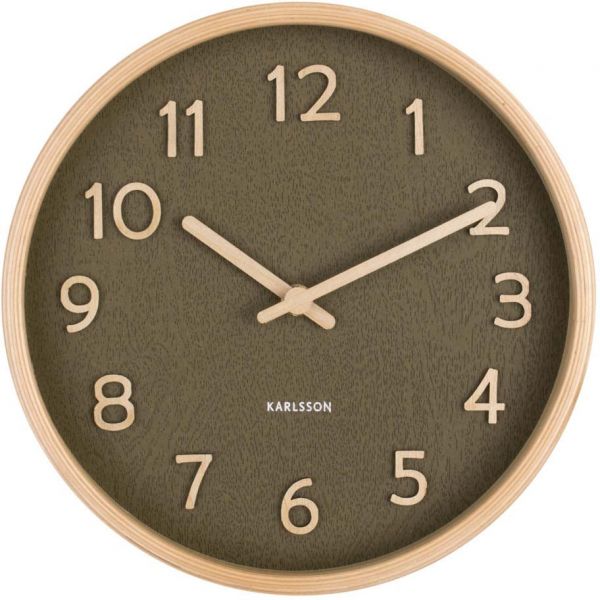 Horloge ronde en bois Pure  22 cm - KARLSSON