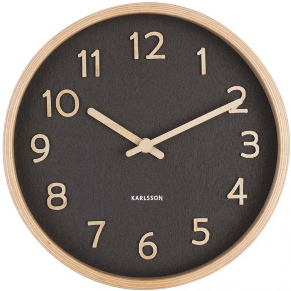 Horloge ronde en bois Pure  22 cm - KARLSSON