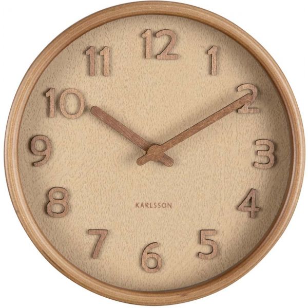 Horloge ronde en bois Pure grain - PRE-1333
