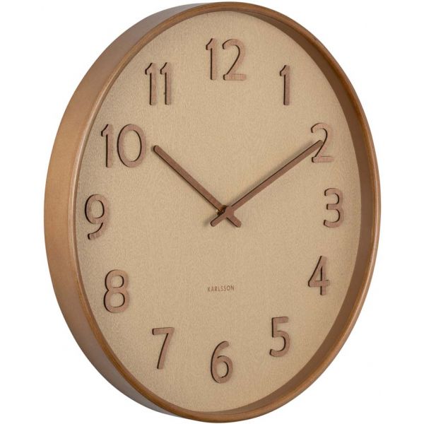 Horloge ronde en bois Pure grain