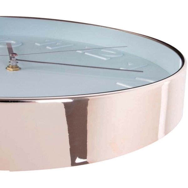 Horloge ronde cuivrée et blanche 30.5 cm - 9,90