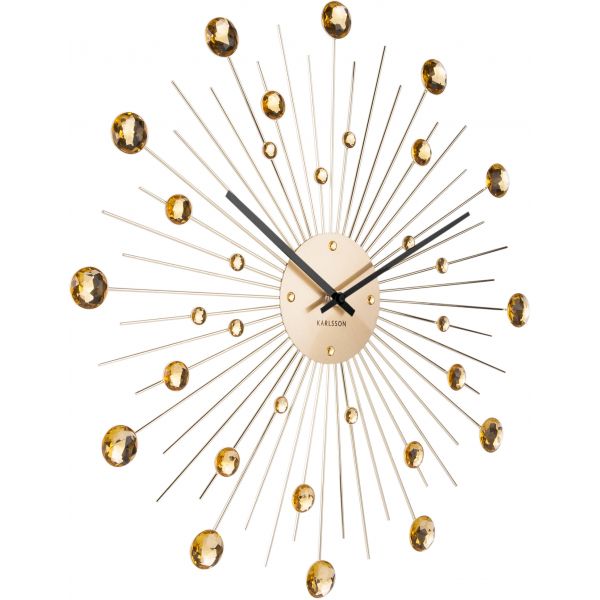 Horloge ronde en métal Sunburst 50 cm - PRE-0282