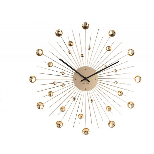 Horloge ronde en métal Sunburst 50 cm