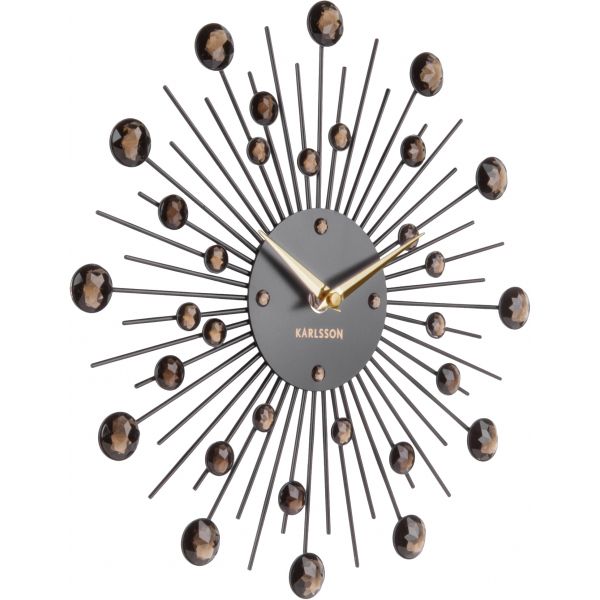 Horloge ronde en métal Sunburst 30 cm - PRE-0284