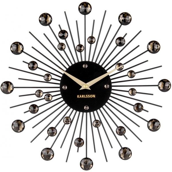 Horloge ronde en métal Sunburst 30 cm