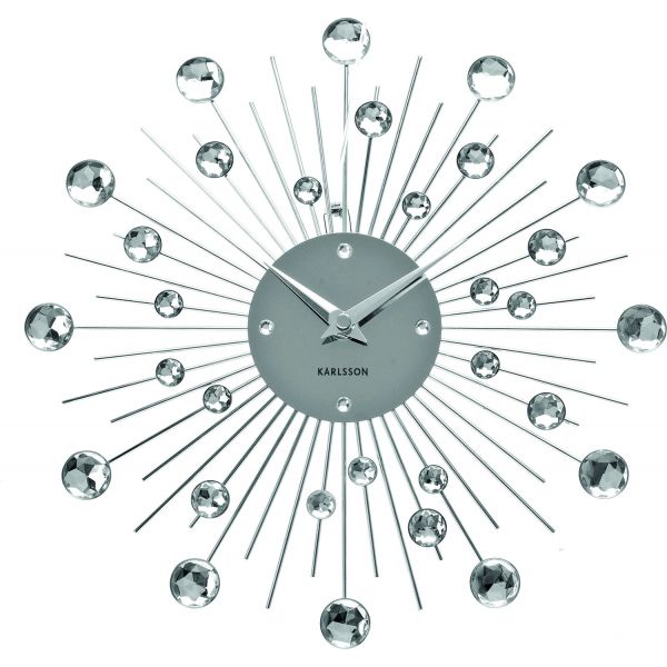 Horloge ronde en métal Sunburst 30 cm