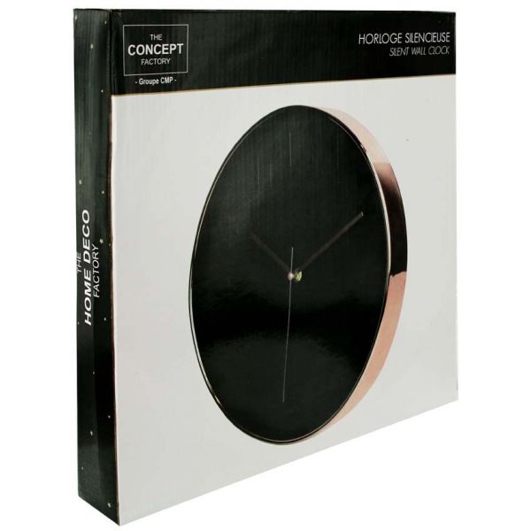 Horloge ronde noire et cuivrée 30.5 cm - THE HOME DECO FACTORY