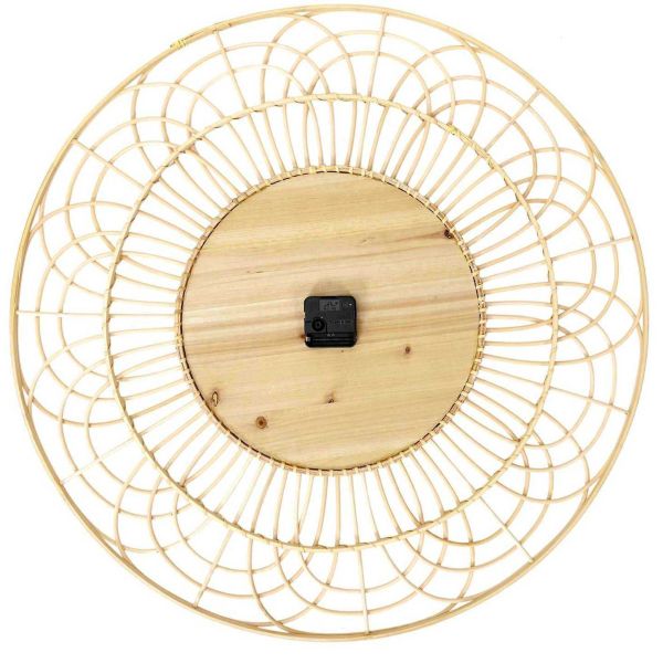 Horloge ronde en rotin 70 cm - CMP-5283