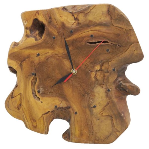 Horloge en teck