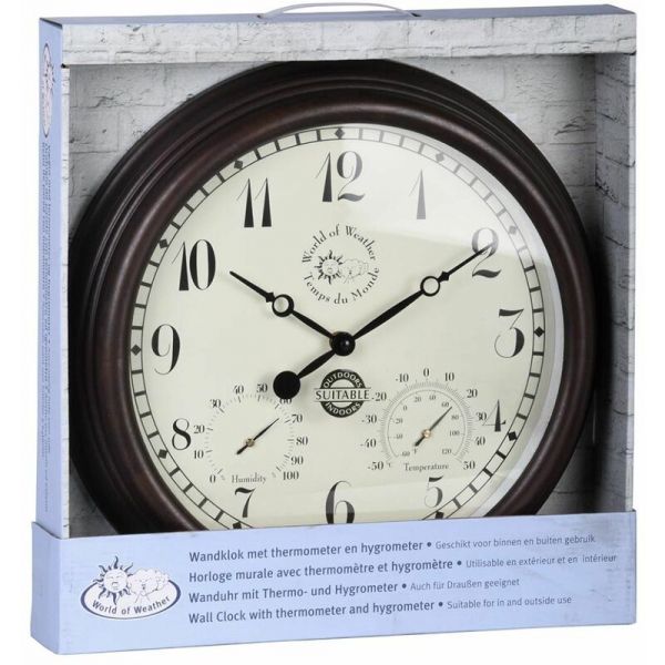 Horloge thermomètre hygromètre extérieure - WORLD OF WEATHER