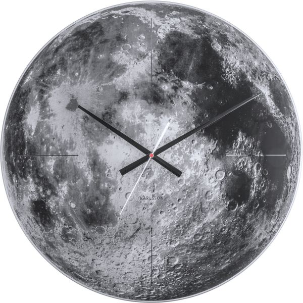 Horloge en verre Lune 60 cm - KARLSSON