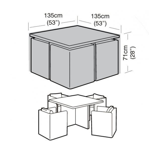 Housse de protection salon de jardin carré cube - GAA-0119