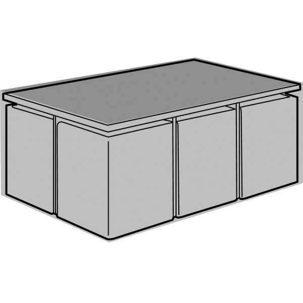 Housse de protection salon de jardin rectangulaire cube