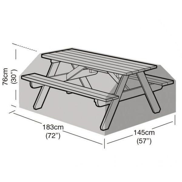 Housse de protection table de pique-nique 8 places