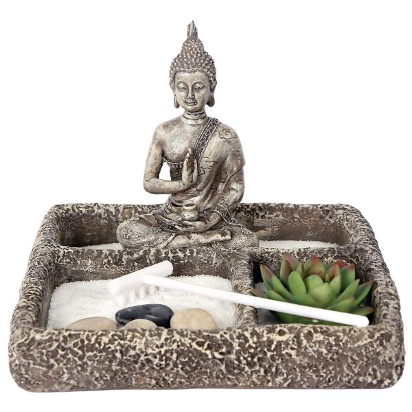 Jardin zen avec bouddha 19 x 14 x 19 cm