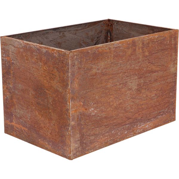 Jardinière en acier corten rouille