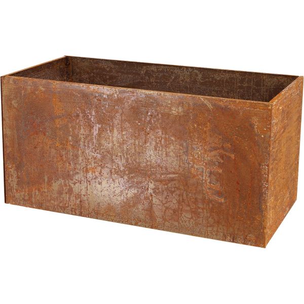 Jardinière en acier corten rouille - 119