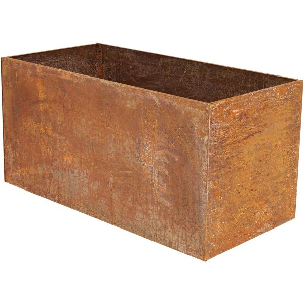 Jardinière en acier corten rouille - 6