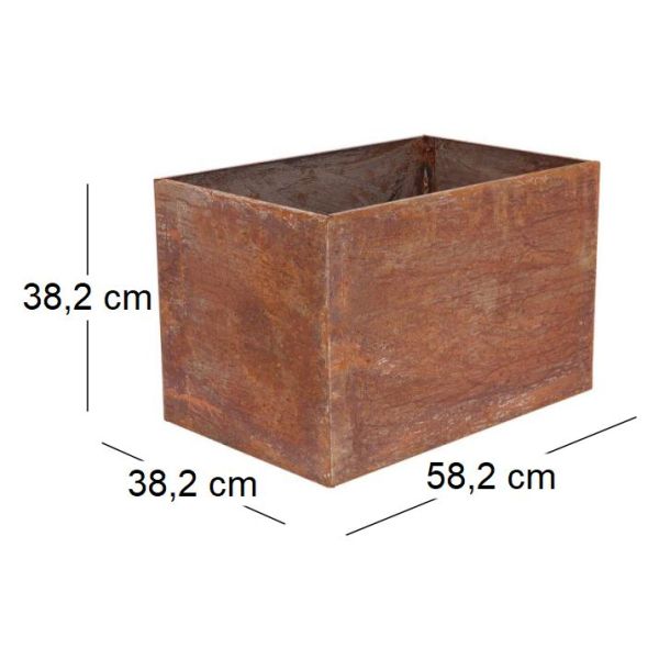 Jardinière en acier corten rouille - ESS-1481