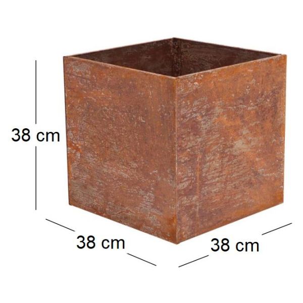 Jardinière en acier corten rouille - ESS-1480
