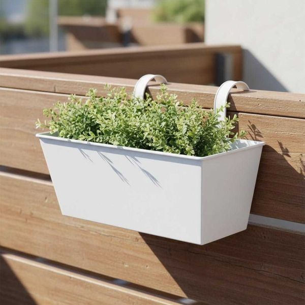 Jardinière balcon en zinc à suspendre - ESSCHERT DESIGN