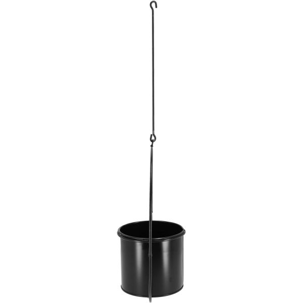 Jardinière déco ronde d'intérieur en métal noir - 16,90