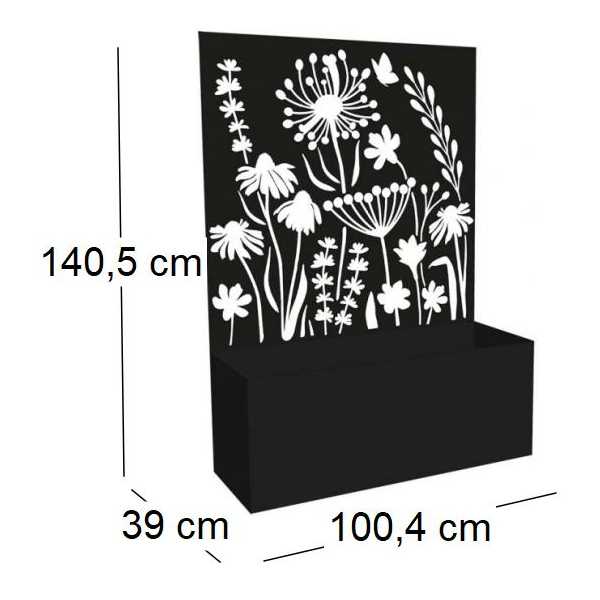 Jardinière en fer avec treillis - ESS-1232