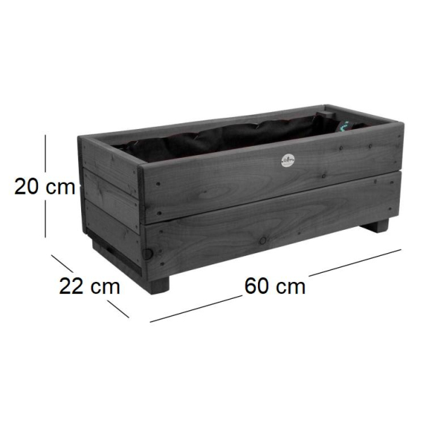 Jardinière en mélèze Moline 60 x 22 x 20 cm - ETS-0129