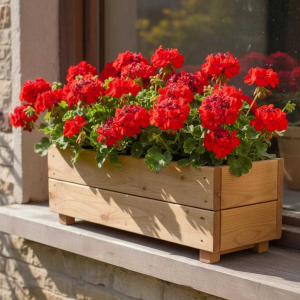 Jardinière en mélèze Moline 60 x 22 x 20 cm - ROBIN HOOD