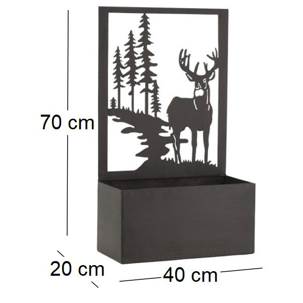 Jardinière en métal avec Treillis Cerf - AUB-5573