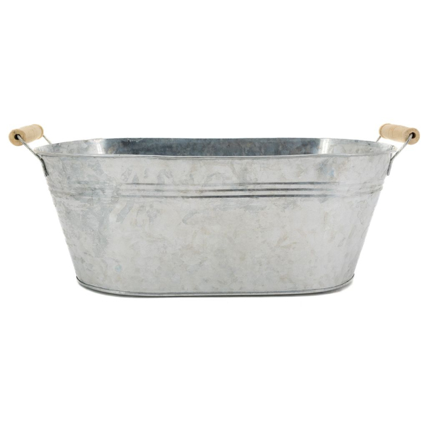 Jardinière ovale zinc et bois - 5