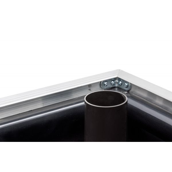 Jardinière en résine tressée avec réserve d'eau et cadre en aluminium 50 x 50 x 43 cm - 5