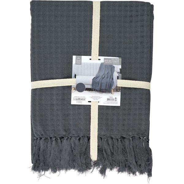 Jeté de canapé gaufré en coton 130 x 160 cm - 5