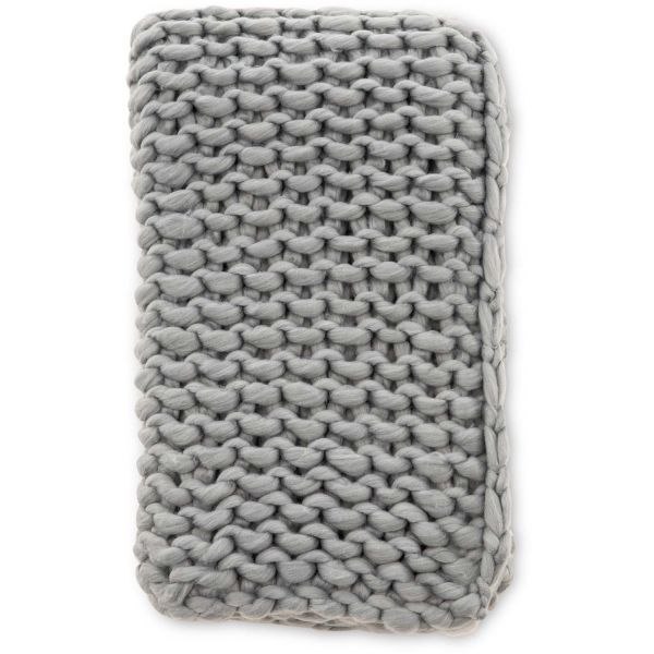 Jeté de canapé grosse maille en polyester Kate 170 x 130 cm