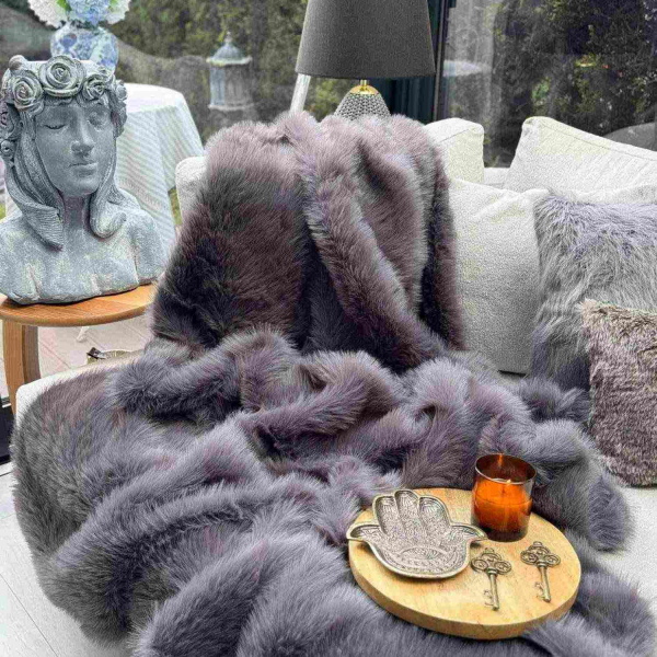 Jeté de canapé en polyester 200 x 150 cm Lolita - ASI-2315