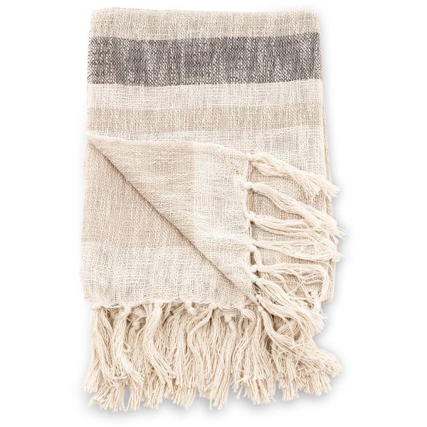 Jeté de canapé en polyester Sandy 170 x 130 cm - VENTURE HOME