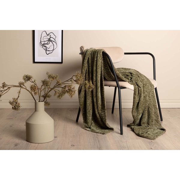 Jeté de canapé en polyester chenille Ally 170 x 130 cm - VENTURE HOME