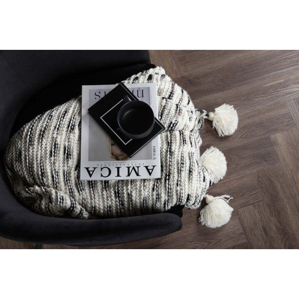 Jeté de canapé avec pompons Unny 170 x 130 cm - 44,90