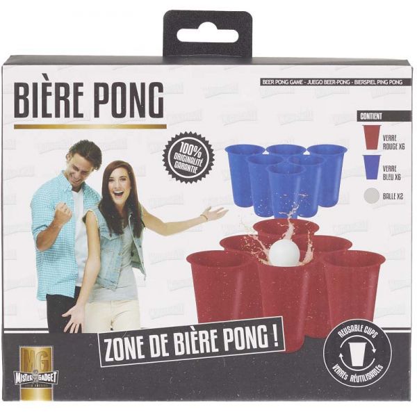 Jeu à boire avec verres réutilisables Bière pong