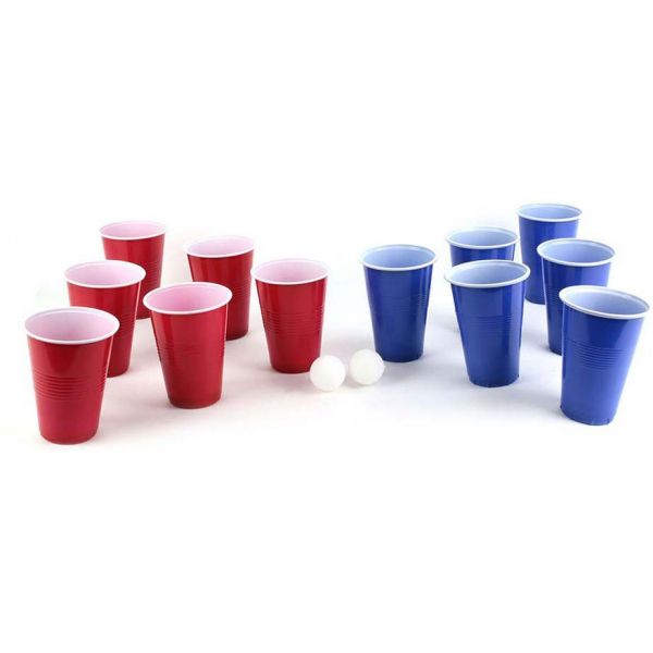 Jeu à boire avec verres réutilisables Bière pong - MISTER GADGET