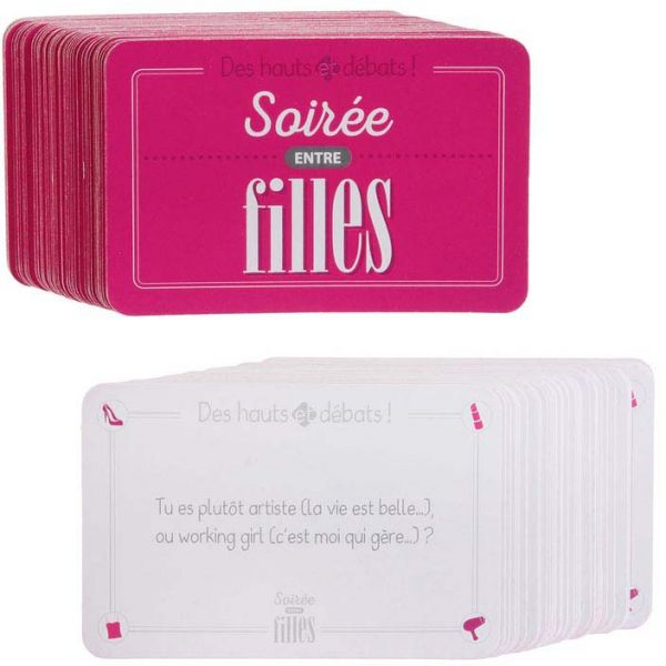 Jeu de cartes débat soirée filles 54 cartes