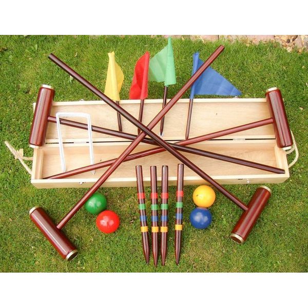 Jeu de croquet en bois 4 maillets