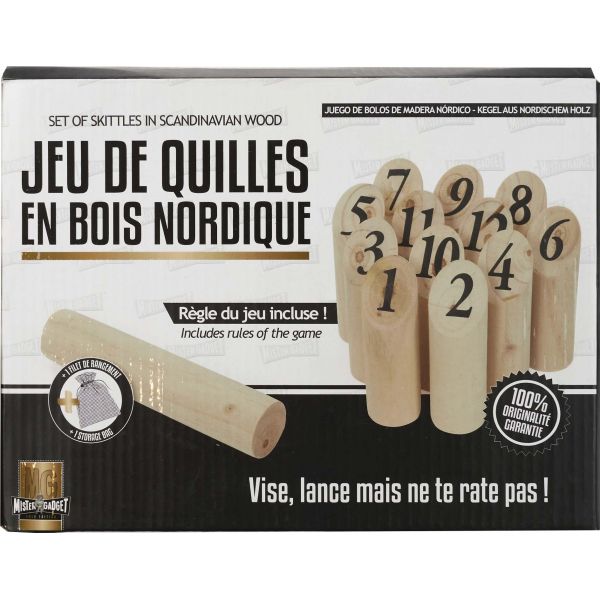 Jeu de quilles en bois nordique - MISTER GADGET