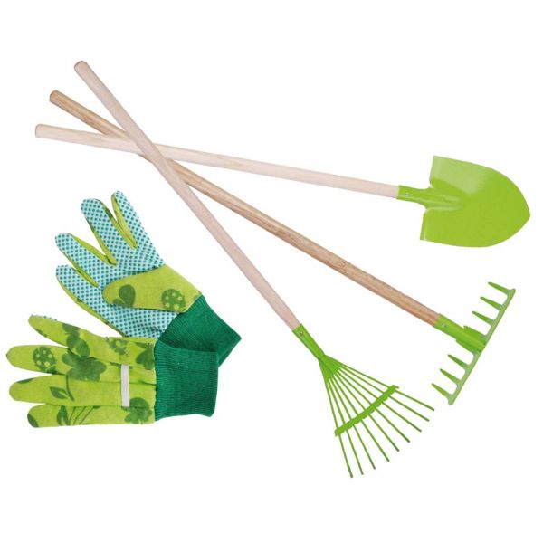 Kit 9 outils de jardinage pour enfant (Vert)