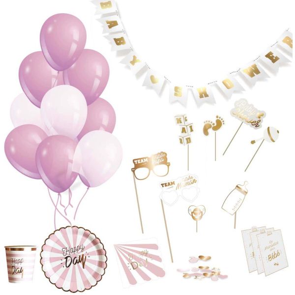 Kit décoration pour baby shower 46 pièces