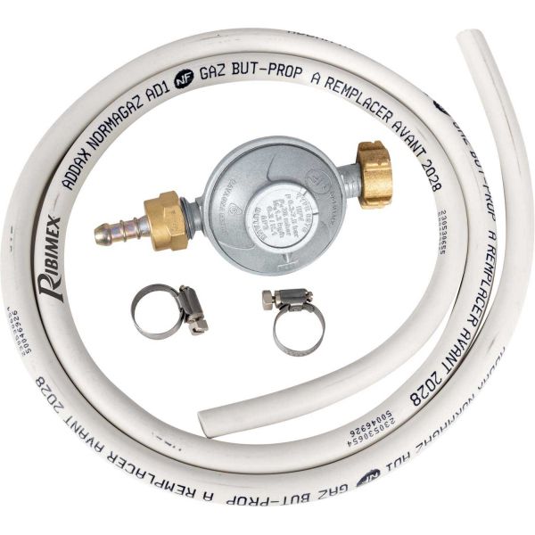 Kit gaz butane détendeur + tuyau souple