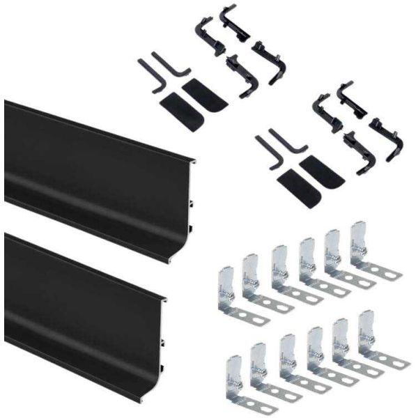 Kit de 2 profils supérieurs en aluminium pour meubles de cuisine Gola