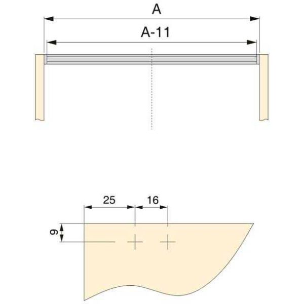 Kit de 4 profils transversaux pour meubles de cuisine Albeam - 89,90
